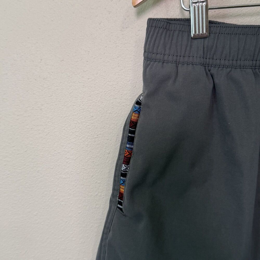 WOWIE Sapien Shorts Mens L Grey Aztec Southwest Trim Drawstring Waist - Picture 4 of 8